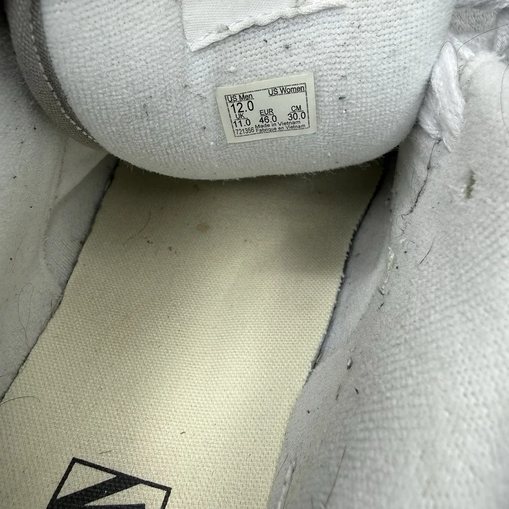 Vans Knu Skool Suede Chunky Skate Shoes Gray White Men's Size 12